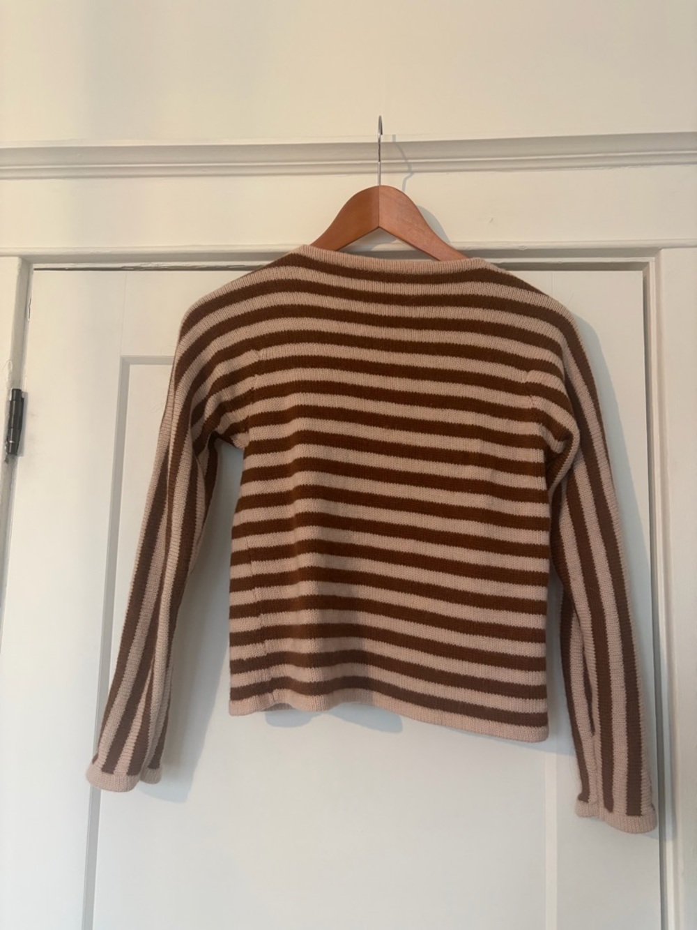 Vintage Striped Brown and Cream Knit Sweater